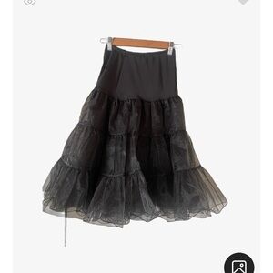 Elegant Black Tiered Skirt